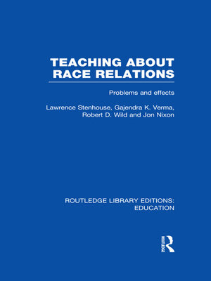 cover image of Teaching About Race Relations (RLE Edu J)